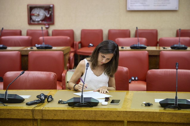 La portavoz de Podemos en el Congreso, Ione Belarra.