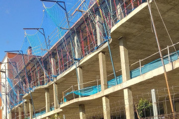 Archivo - Vivienda en construcción en Getafe.
