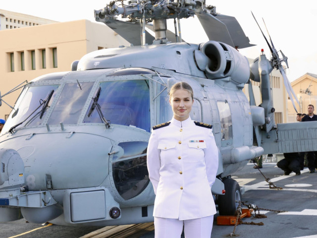 Archivo - La Princesa Leonor, durante su formación militar naval en La Armada. Archivo.