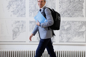 El presidente de la Xunta, Alfonso Rueda, tras la reunión del Gobierno gallego del 1 de septiembre.
