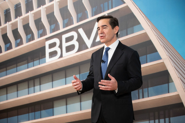 Archivo - El presidente de BBVA, Carlos Torres Vila, a 21 de marzo de 2025, en Bilbao, Vizcaya, País Vasco (España).
