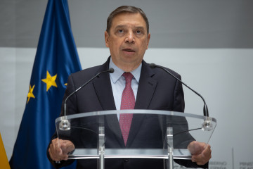 El ministro de Agricultura, Luis Planas, interviene durante la toma de posesión de varios cargos de su departamento, en el Ministerio de Agricultura, Pesca y Alimentación, a 4 de septiembre de 2025,