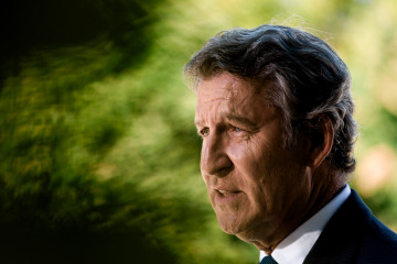 El presidente del Partido Popular, Alberto Núñez Feijóo, durante una rueda de prensa, posterior a la reunión del Comité de Dirección del PP, en el Hotel NH Collection Palacio de Aranjuez, a 1 de