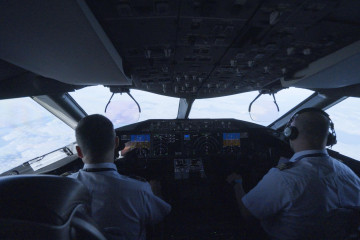 Cabina de un avión de Air Europa.