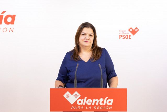 La secretaria de Organización del PSOE en la Región de Murcia, María Jesús López