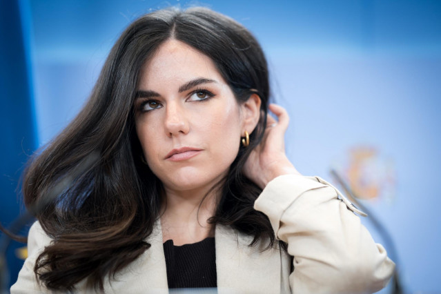 Archivo - La portavoz de Vox en el Congreso, Pepa Millán, durante una rueda de prensa en el Congreso de los Diputados, a 8 de julio de 2025, en Madrid (España).