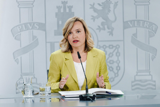 La ministra Portavoz, Pilar Alegría, durante una rueda de prensa posterior a la reunión del Consejo de Ministros, a 9 de septiembre de 2025, en Madrid (España).