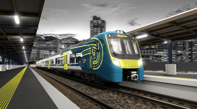 Infografía del tren de baterías de Alstom para Nueva Zelanda