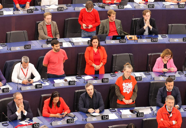 La eurodiputada del BNG, Ana Miranda, en el Pleno de la Comisión Europea