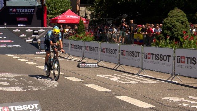 Archivo - Salida del australiano Callum Scotson en la contrarreloj de Valladolid de 2023.