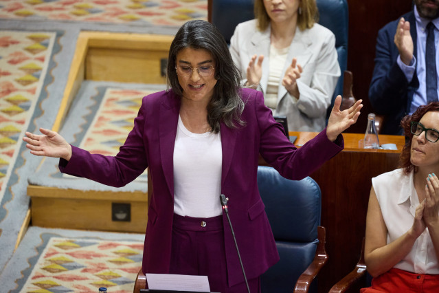 Archivo - Imagen de recurso de la portavoz de Más Madrid en la Asamblea, Manuela Bergerot, en un pleno de la Cámara.