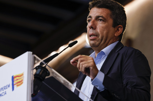El president de la Generalitat, Carlos Mazón, asiste a la presentación del 'Gemelo Digital' de la provincia de Valencia diseñado por el Institut Cartogràfic Valencià (IVC)