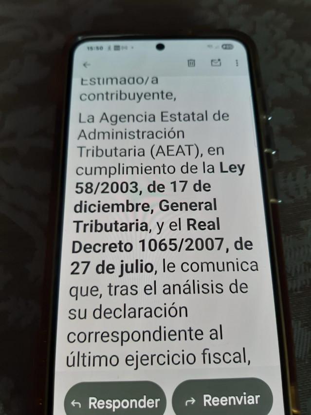 La Agencia Tributaria avisa sobre un nuevo caso de 'phishing' para supuestas de devoluciones