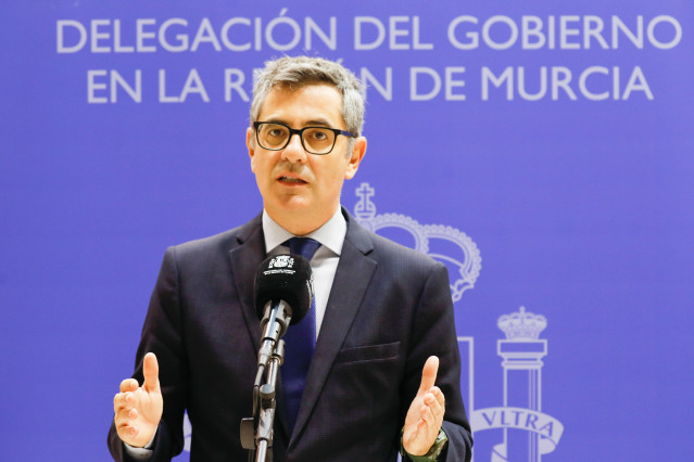 12-09-25 El Ministro De La Presidencia, Justicia Y Relaciones Con Las Cortes, Félix Bolaños, En La Toma De Posesión Del Delegado Del Gobierno En Murcia, Francisco Lucas.