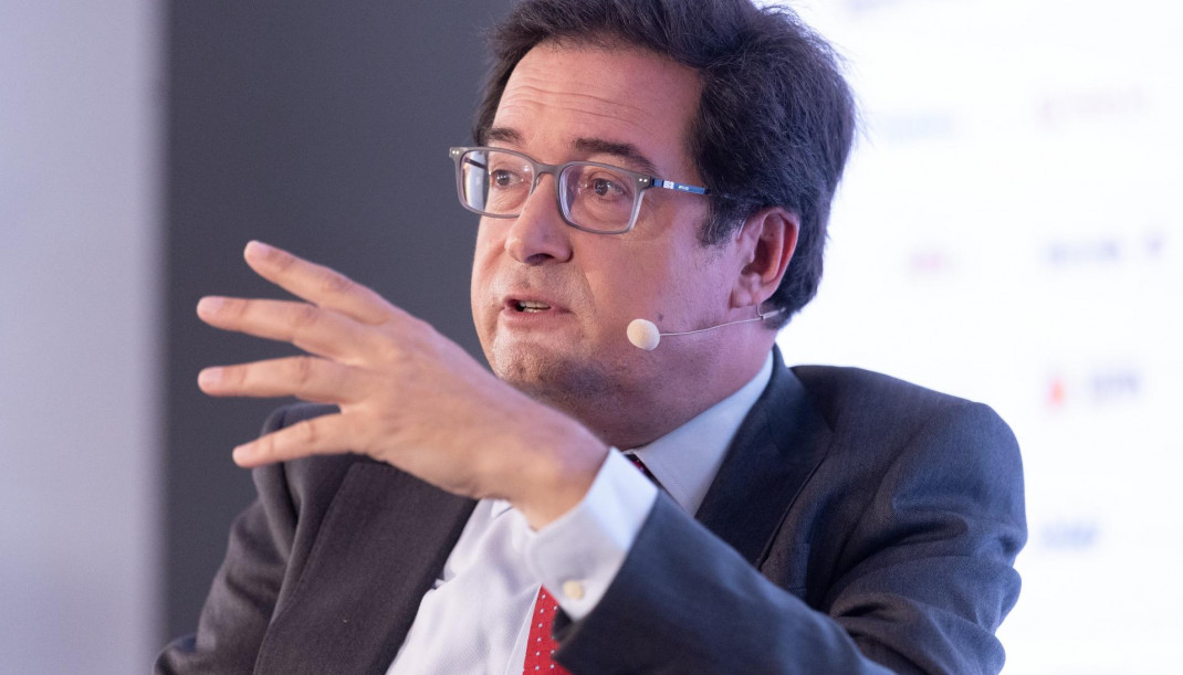 El ministro para la Transformación Digital y de la Función Pública, Óscar López, protagoniza un desayuno informativo de Europa Press, a 15 de septiembre de 2025, en Madrid (España).