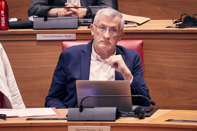 Archivo - El vicepresidente primero y consejero de Presidencia e Igualdad del Gobierno de Navarra, Félix Taberna, ha informado de la documentación trasladada al Parlamento forla en el marco de la comisión de investigación sobre adjudicaciones públicas.