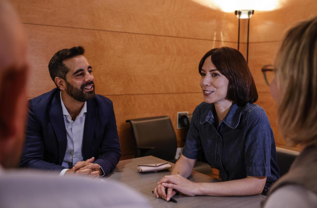La ministra de Ciencia, Innovación y Universidades y líder del PSPV, Diana Morant, se reúne en las Cortes Valencianas con la dirección del grupo parlamentario socialista, a 15 de septiembre de 2025, en Valencia (España)