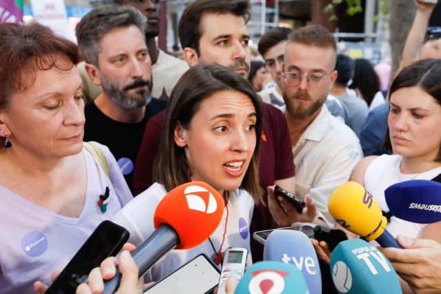 Archivo - La eurodiputada de Podemos Irene Montero.