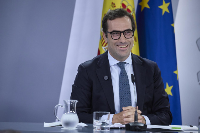 El ministro de Economía, Carlos Cuerpo, durante la rueda de prensa posterior al Consejo de Ministros