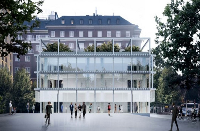 Foto del edificio que albergará de la futura 'flagship' de ING en Madrid.