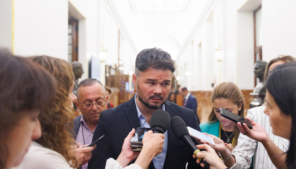 Archivo - El portavoz de ERC en el Congreso, Gabriel Rufián.