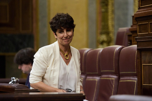 Archivo - La portavoz del PNV en el Congreso, Maribel Vaquero, durante un pleno extraordinario, en el Congreso de los Diputados, a 9 de julio de 2025, en Madrid (España).