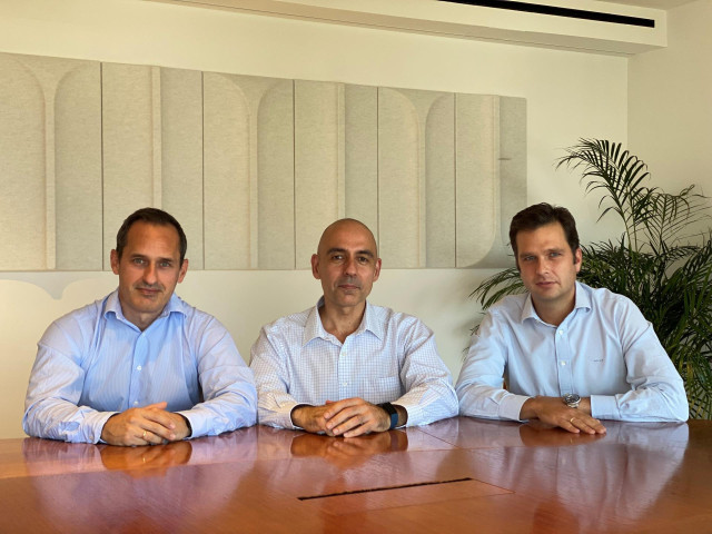 Archivo - Los socios de Teset Capital, Javier Zabala, Ángel Escudero y José Arango.