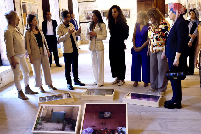 La Reina Letizia (c) visita la Fundación Sultán Ciudad Muertos - Reina, a 18 de septiembre de 2025, en El Cario (Egipto)