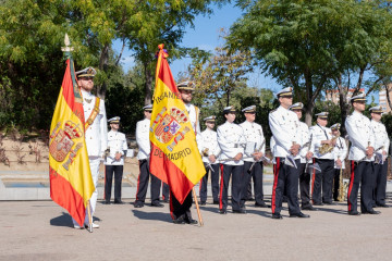 Una jura de bandera durante la Semana Naval de la Armada.