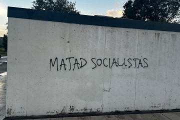 El PSPV denuncia una pintada en Ontinyent con la frase: 