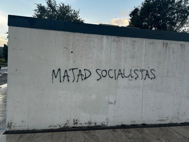 El PSPV denuncia una pintada en Ontinyent con la frase: 