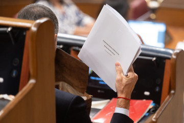 Archivo - El presidente del Gobierno, Pedro Sánchez, durante un pleno extraordinario, en el Congreso de los Diputados, a 9 de julio de 2025, en Madrid (España).