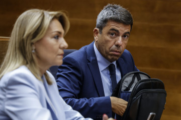 El presidente de la Generalitat valenciana, Carlos Mazón, durante el Debate de Política General