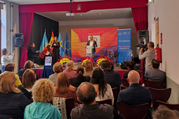 El consejero de Ordenación de Territorio, Urbanismo, Vivienda y Derechos Ciudadanos, Ovidio Zapico, interviene en el acto institucional del Día de la Memoria Democrática del Principado de Asturias 