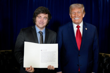 El presidente de Argentina, Javier Milei, y el presidente de Estados Unidos, Donald Trump, se reúnen en Nueva York.