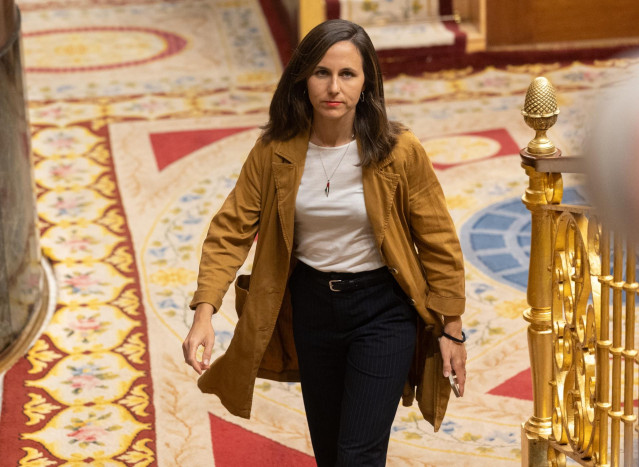 La secretaria de Podemos, Ione Belarra, durante una sesión plenaria en el Congreso de los Diputados, a 23 de septiembre de 2025, en Madrid (España).El congreso debate la toma en consideración de dos proposiciones de ley, la primera, de PSOE y Junts, plant
