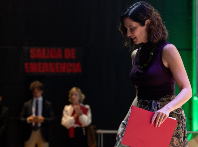 La presidenta de la Comunidad de Madrid, Isabel Díaz Ayuso, durante la clausura la Jornada Agraria organizada por la Asociación Agraria de Jóvenes Agricultores de Madrid (ASAJA), a 24 de septiembre de 2025, en Madrid (España). Durante el encuentro, han ab