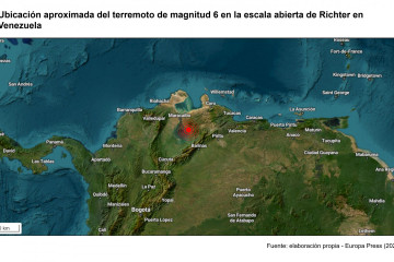 Terremoto de magnitud 6 en la escala abierta de Richter en Venezuela
