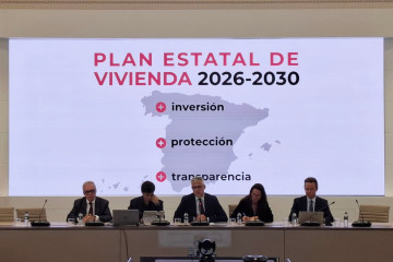El secretario de Estado de Vivienda y Agenda Urbana, David Lucas, durante una reunión de la Comisión Multilateral de Vivienda y Suelo. En Madrid, a 25 de septiembre de 2025.