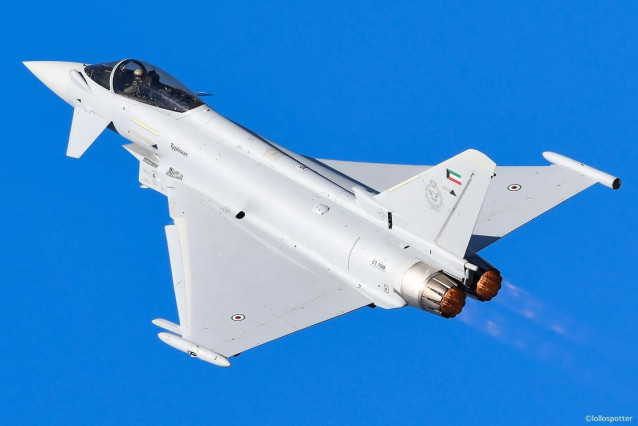 Un Eurofighter Typhoon de la Fuerza Aérea de Kuwait