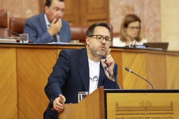 Archivo - El portavoz de Adelante Andalucía, José Ignacio García, en una imagen de archivo en el Parlamento de Andalucía.