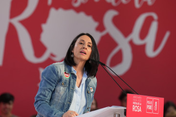 La secretaria de Organización del PSOE, Rebeca Torró, interviene en la Fiesta de la Rosa