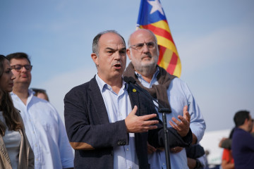 El secretario general de Junts, Jordi Turull, interviene durante la celebración del 'Alderdi Eguna', a 28 de septiembre de 2025, en Foronda, Álava, País Vasco (España). El Alderdi Eguna es el día