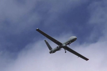 Un dron Hermes 900 de Elbit Systems