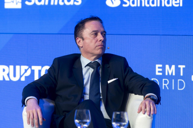 Archivo - El presidente de Kyndryl para España y Portugal, David Soto, durante la V edición del foro económico español ‘Wake Up, Spain!’, en Casa de América, a 31 de marzo de 2025, en Madrid (España).