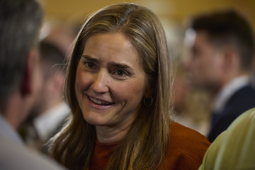 La vicepresidenta del Gobierno y ministra para la Transición Ecológica y el Reto Demográfico, Sara Aagesen, durante el acto 'Por un pacto de Estado frente a la emergencia climática', en el Ministe