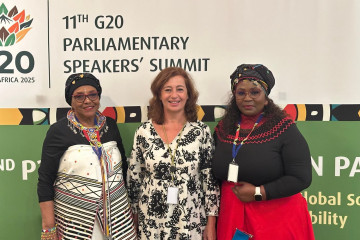 Francina Armengol, en una reunión de parlamentarias del G-20