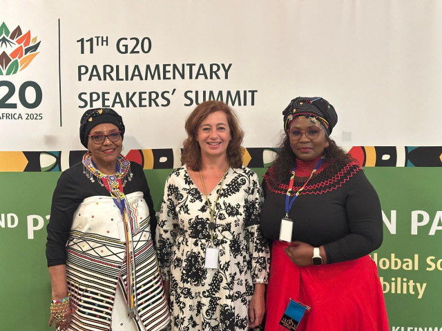 Francina Armengol, en una reunión de parlamentarias del G-20