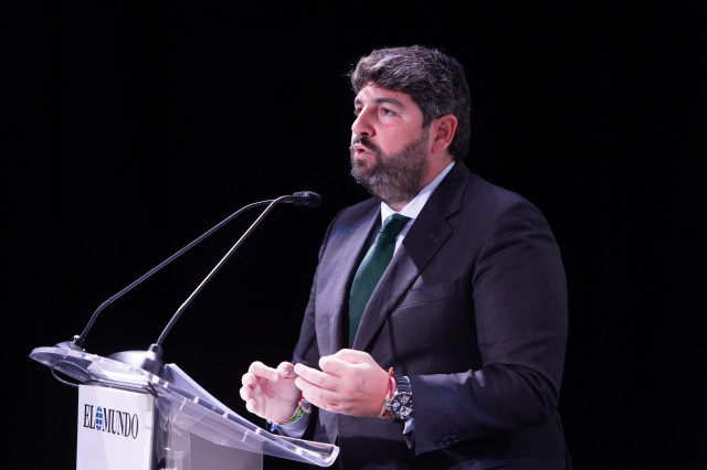 El presidente de la Región de Murcia, Fernando López Miras, protagoniza el foro autonómico, ‘La España vertebrada’, organizado por el diario ‘El Mundo’, a 30 de septiembre de 2025. Arcnivo.