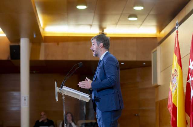El consejero de la Presidencia, Miguel Ángel García, durante una rueda de prensa